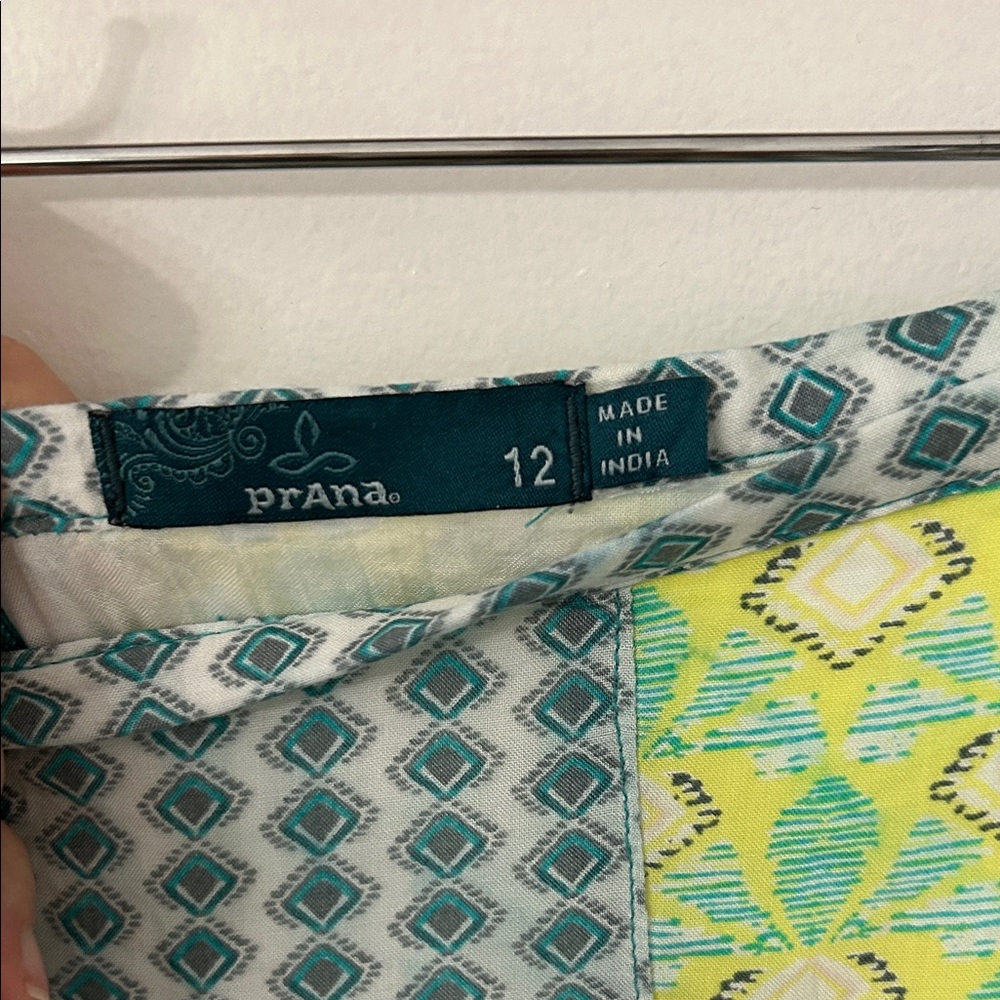 Prana Skirt Women’s 12 Blue/Green Dragonfly Isadora Patchwork Lightweight - Picture 4 of 12